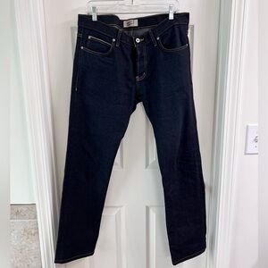 Naked & Famous Denim Super Guy Deep Indigo Stretch Selvedge Jeans - Mens 36
